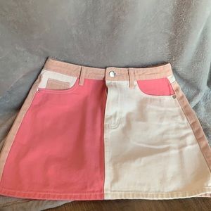 Denim mini skirt